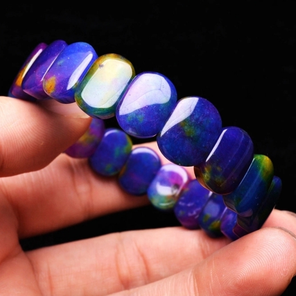 14x5.4x10.5mm Natural Colorful Sugilite South Africa Gemstone Beaded Bracelet - Picture 2 of 8